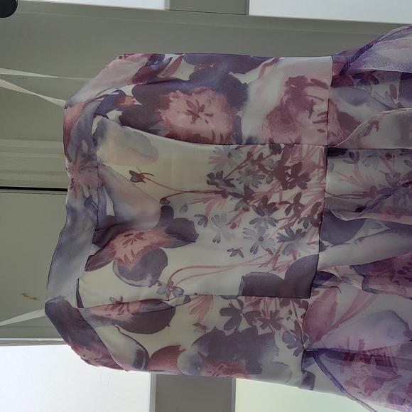 TLC Say Yes To The Prom Ruffled Printed Evening Dress - Picture 5 of 9